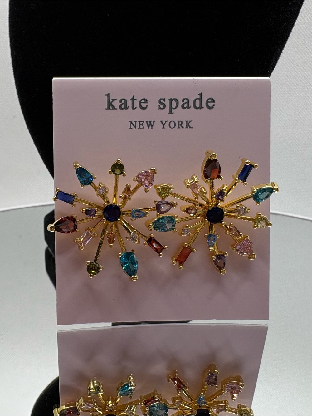 kate spade Gold Multi-Gemburst Statement Earrings